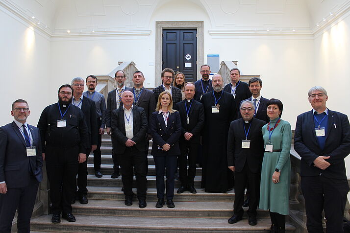 Gruppenbild der Sprecher und Mitarbeiterinnen der UCU (Lemberg) 