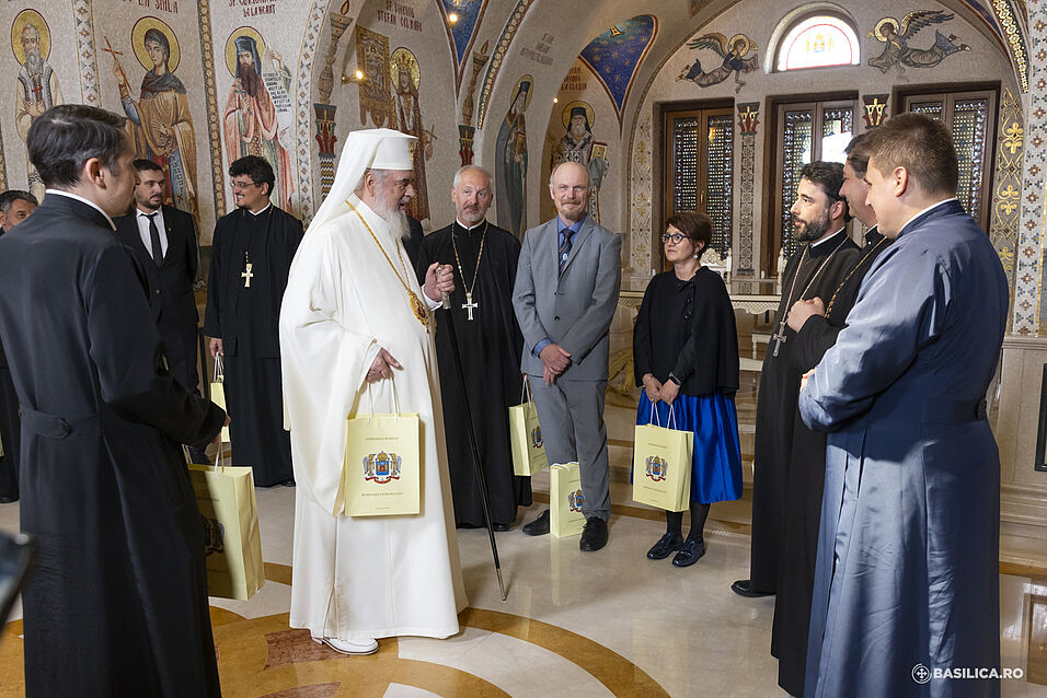 Patriarch Daniel während der Begegnung mit Vortragenden der internationalen Tagung "The Beginnings of Christianity in Romania"